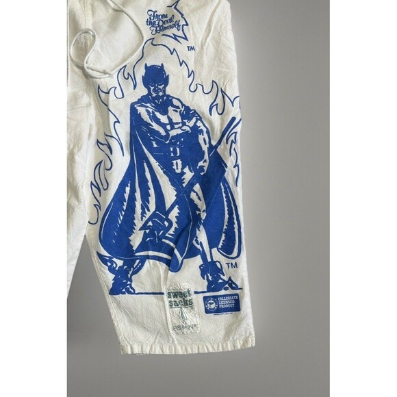 VTG 90s Duke Blue Devils Sweet Sacks Linebacker Shorts One Sz Rare Unique - Picture 3 of 8